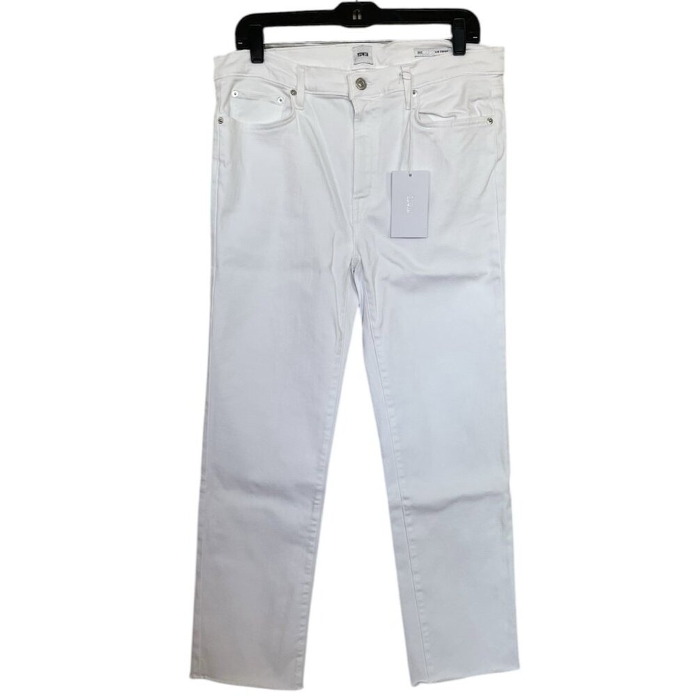 EDWIN Bree Slim Straight Leg Jeans Size 32 Optic White